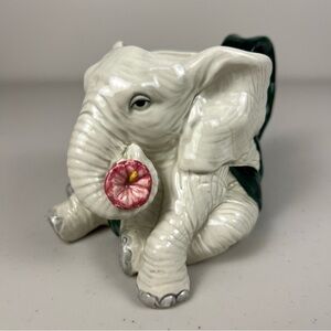 Fitz and Floyd Rainforest Elephant Mug Planter Rare